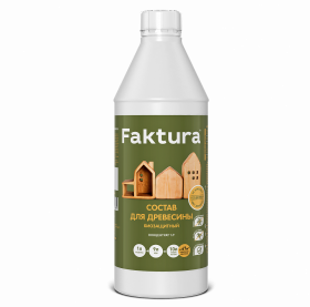 Состав Биозащитный для Древесины Концентрат 1:9 Faktura 1л Бесцветный для Внутренних и Наружных Работ / Фактура.