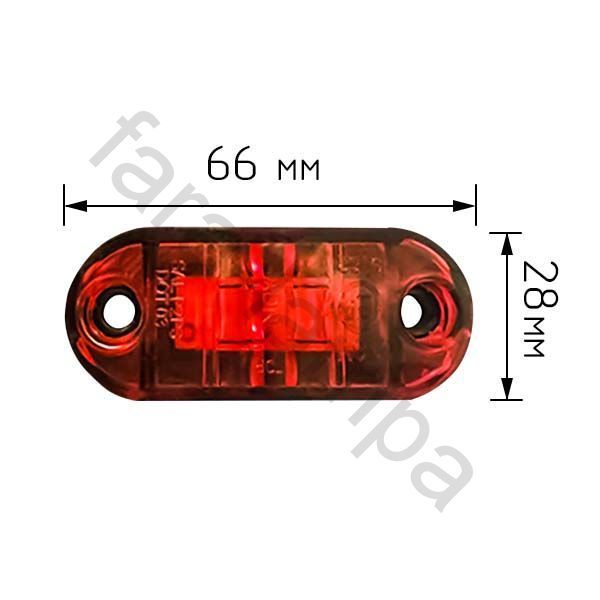 Габарит красный светодиодный