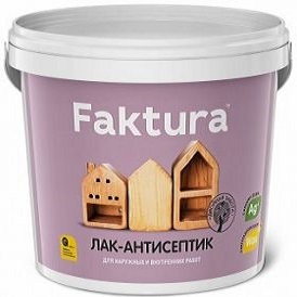 Лак Антисептик Faktura 2.7л Беленый Дуб на Водной Основе с Ионами Серебра и Воском для Наружных и Внутренних Работ / Фактура.
