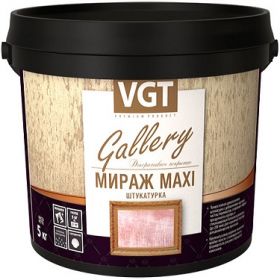 Декоративная Штукатурка Мираж Maxi VGT Gallery 5кг Серебристо-Белая с Крупными Перламутровыми Частицами, / ВГТ Мираж Макси.