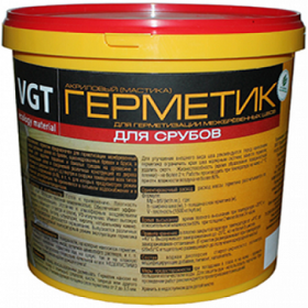 Герметик для Срубов VGT 7кг Сосна, Акриловый, Эластичный, Эффективная Теплоизоляция / ВГТ.