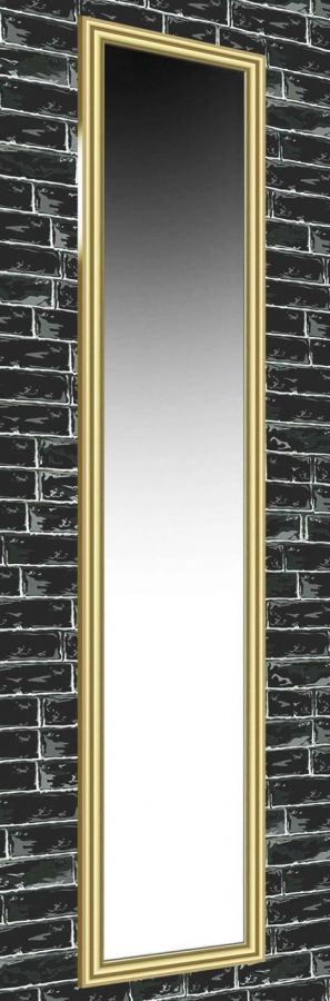 Зеркало в раме на стену для дома офиса салона спальню настенное Gold small glossy 45х169 см золото