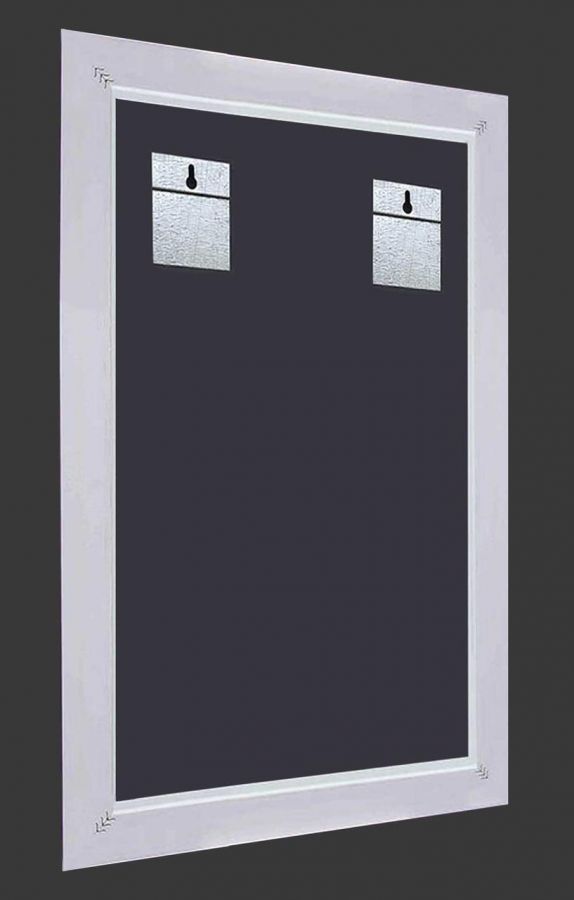 Зеркало в раме на стену для дома настенное в ванную прихожую коридор White prince 40х70 см белое