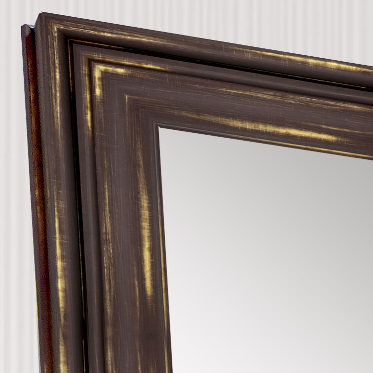 Напольное зеркало в раме на подставке в рост в прихожую спальню коридор Old tree 60х174 см коричневое