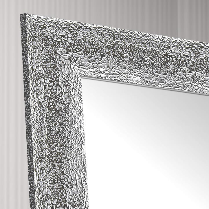 Напольное зеркало в раме на подставке в рост в прихожую спальню коридор Silver crum 60х174 см серебро