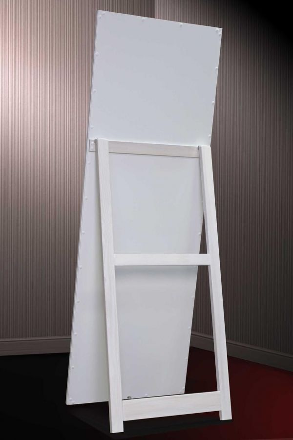 Напольное зеркало в раме на подставке в рост в прихожую спальню коридор Silver crum 60х174 см серебро