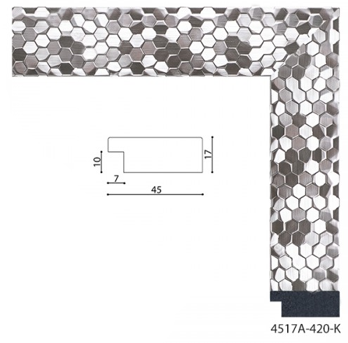 Зеркало напольное в раме на деревянной подставке в рост для дома салон Small beehive Silver 45х167 см серебро