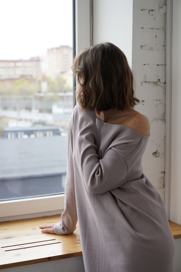 Платье Nebbia бесшовное туман