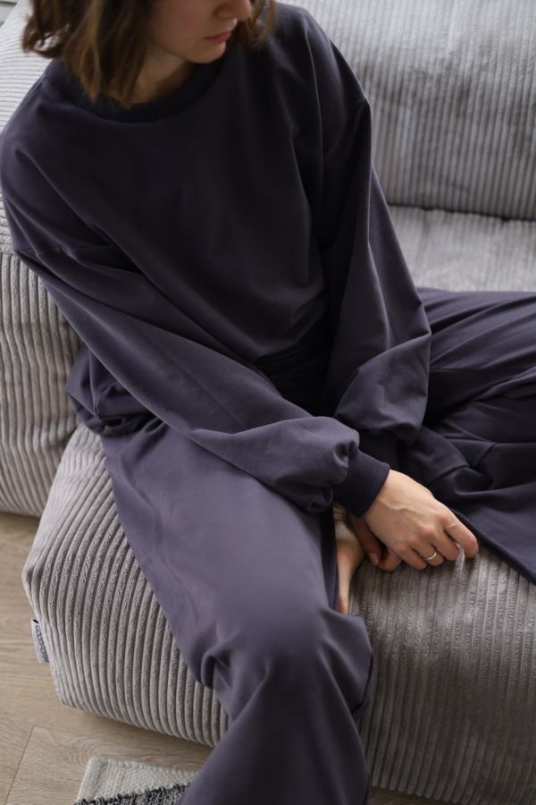 Кофта с длинным рукавом графит