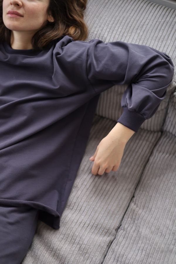 Кофта с длинным рукавом графит