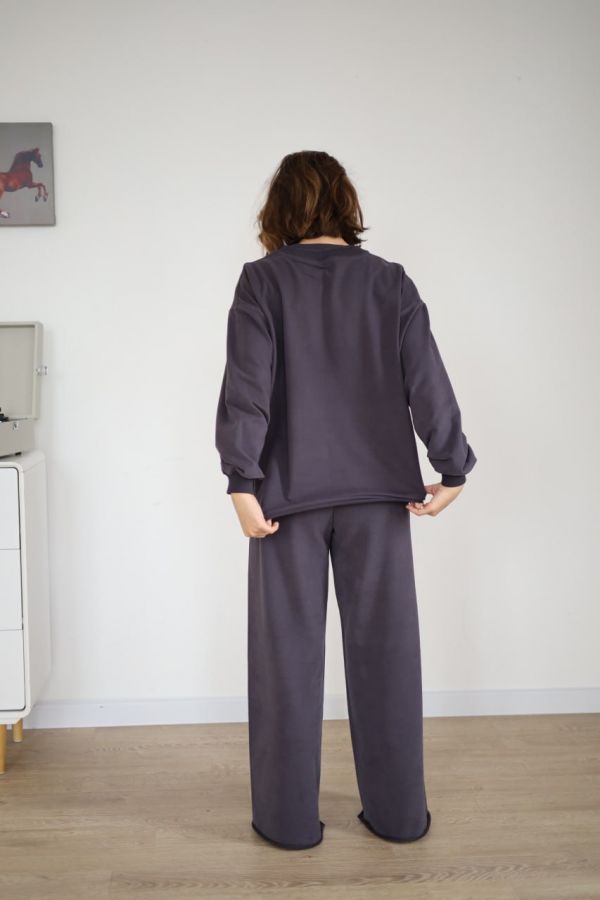 Кофта с длинным рукавом графит