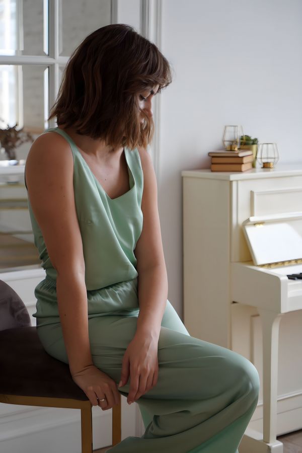 Топ из бамбука фисташка