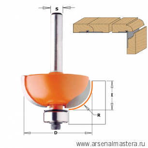 Фреза концевая галтельная R19 (нижн. подш.) S 12 D 50,8 x 22,2 CMT 937.951.11