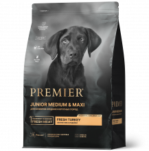 Premier Dog Turkey JUNIOR Medium&Maxi Свежее мясо индейки для юниоров средних и крупных пород 10 кг