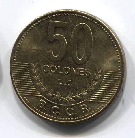 50 колонов 2007 Коста-Рика UNC