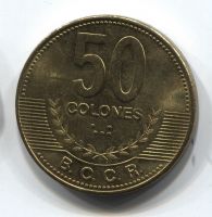 50 колонов 2007 Коста-Рика UNC