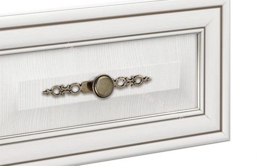 Комод 06.65 Габриэлла New 1200 мм, Вудлайн кремовый/Сандал белый/патина