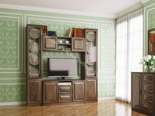 Стенка 06.87 Габриэлла, Дуб кальяри/ПВХ Дуб коньяк