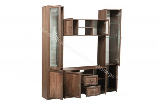 Стенка 06.87 Габриэлла, Дуб кальяри/ПВХ Дуб коньяк