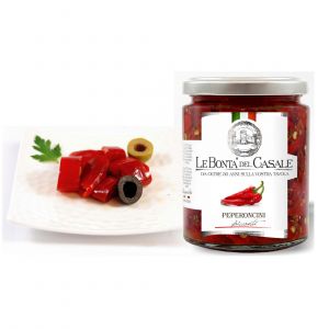 Красный острый перец Le Bonta del Casale Peperoncini Piccanti 280 г - Италия