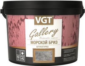 Декоративная Штукатурка VGT Gallery Морской Бриз 6кг Серебристо-Белая с Перламутровыми Частицами и Добавлением Речного Песка / ВГТ Морской Бриз