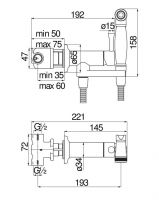 Смеситель для гигиенического душа Nobili Shower wc AV00610 схема 2