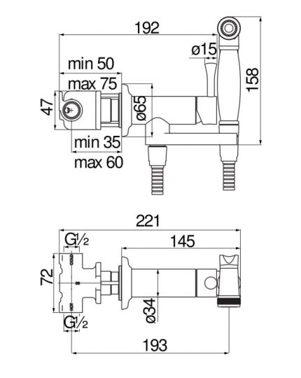 Смеситель для гигиенического душа Nobili Shower wc AV00610 ФОТО