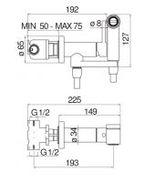 Смеситель для гигиенического душа Nobili Shower wc AV00600 схема 2