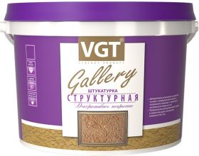 Декоративная Штукатурка Структурная VGT Gallery 18кг Мелкозернистая, Зерно 1-1.5мм для Внутренних и Наружных Работ, Белая / ВГТ Штукатурка Стуктурная