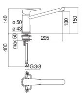 Смеситель для кухни Nobili Nobi NB84113/25 схема 2