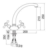 Смеситель для кухни Nobili Grazia GRC5117/5 схема 2