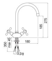 Смеситель для кухни Nobili Grazia GRC5117 схема 2