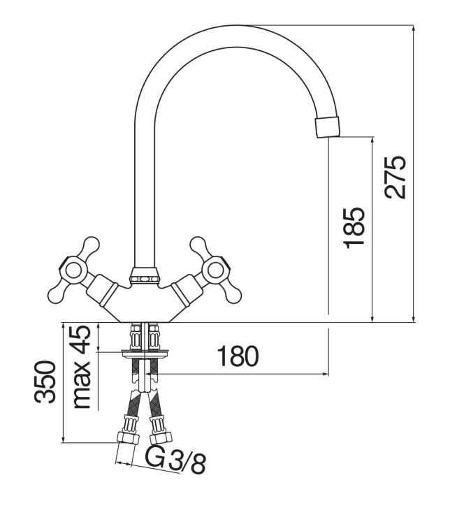 Смеситель для кухни Nobili Grazia GRC5117 схема 2