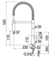 Смеситель для кухни Nobili FLAG FL96320/1 схема 2