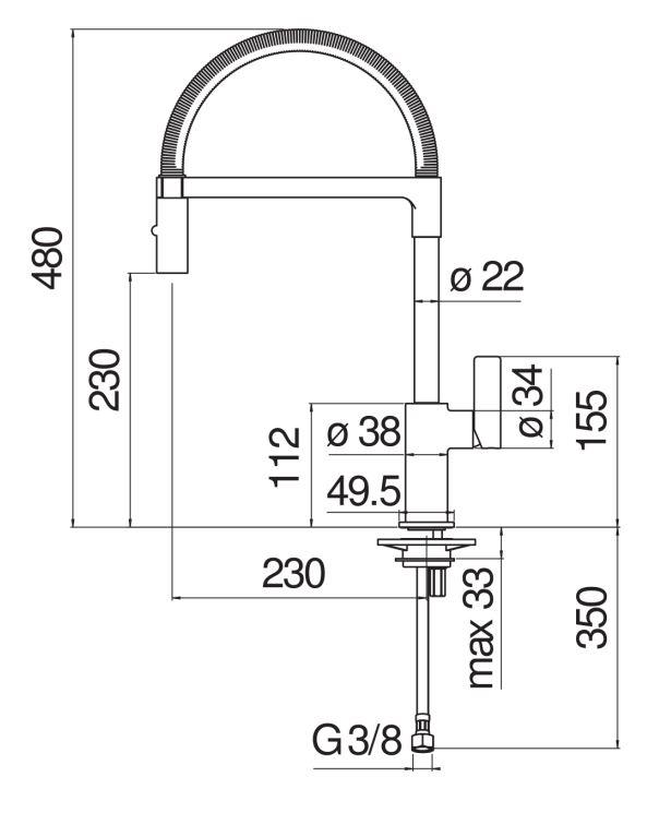 Смеситель для кухни Nobili FLAG FL96300 схема 2