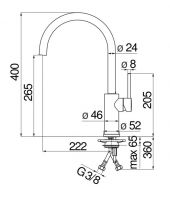 Смеситель для кухни Nobili WEB WB00113 схема 2