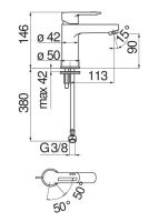 Смеситель для раковины Nobili New road RDH00118/2CR схема 2