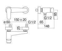 Смеситель для душа Nobili Nobi NB84130 схема 2