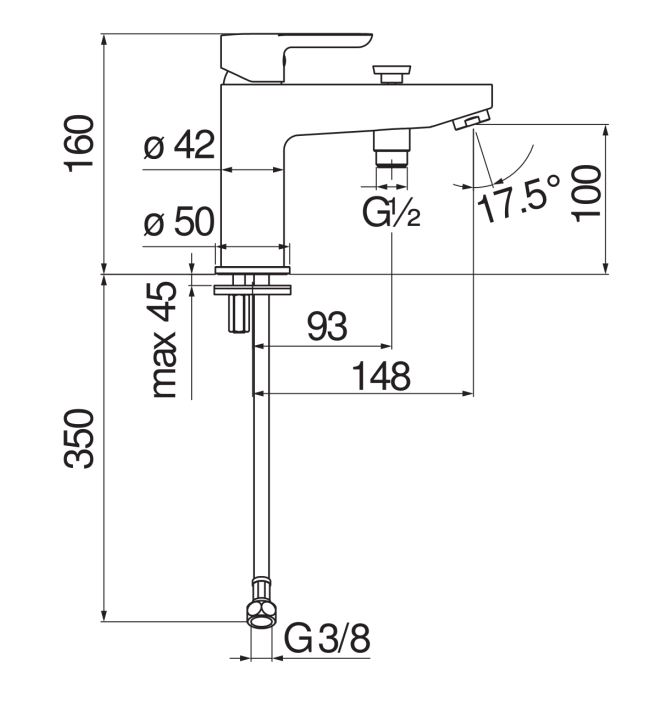 Смеситель для ванны Nobili ABC AB87118/10 схема 2