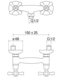 Смеситель для душа Nobili Grazia GRC5003/1 ФОТО