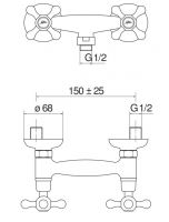 Смеситель для душа Nobili Grazia GRC5003/1 схема 2