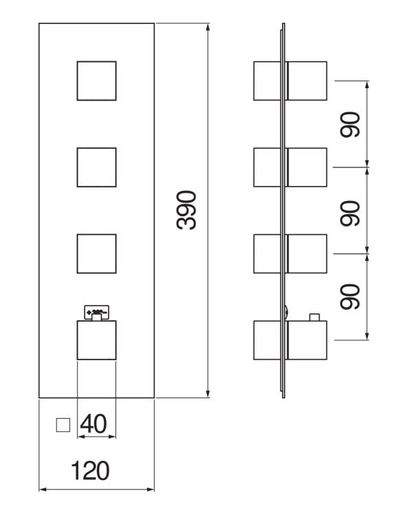 Смеситель для душа Nobili Ray WE00104/Q схема 2