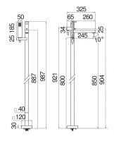 Смеситель для ванны Nobili Loop LP90180 схема 2