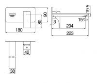 Смеситель для раковины Nobili Seven SE124198/1 схема 2