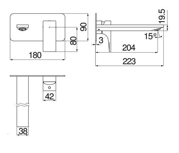 Смеситель для раковины Nobili Seven SE124198/1 схема 2