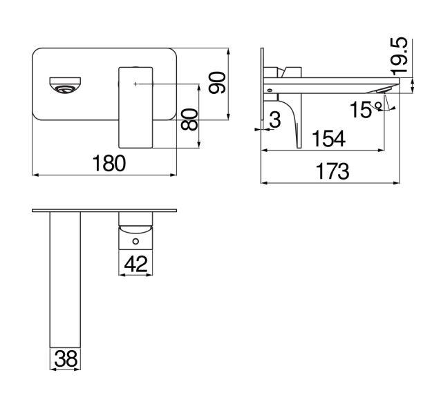 Смеситель для раковины Nobili Seven SE124198 схема 2