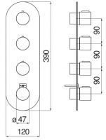 Смеситель для душа Nobili Likid LK00103 схема 2