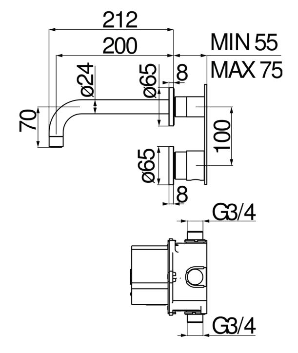 Смеситель для раковины Nobili Velis IRAV00158/T схема 2