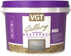 Декоративная Штукатурка Фактурная VGT Gallery TS 05 4.5кг для Внутренних и Наружных Работ, Белая / ВГТ Штукатурка Фактурная