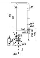 Смеситель для раковины Nobili Velis IRVE125238 схема 2